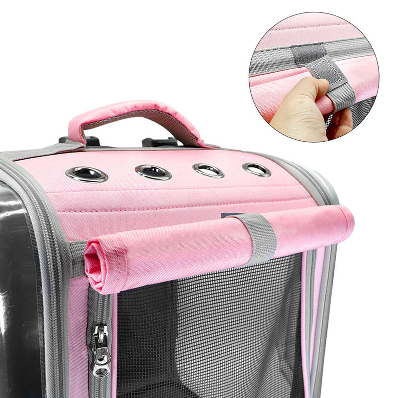 Pet Cat Carrier Backpack Breathable Cat Travel Outdoor Shoulder Bag
