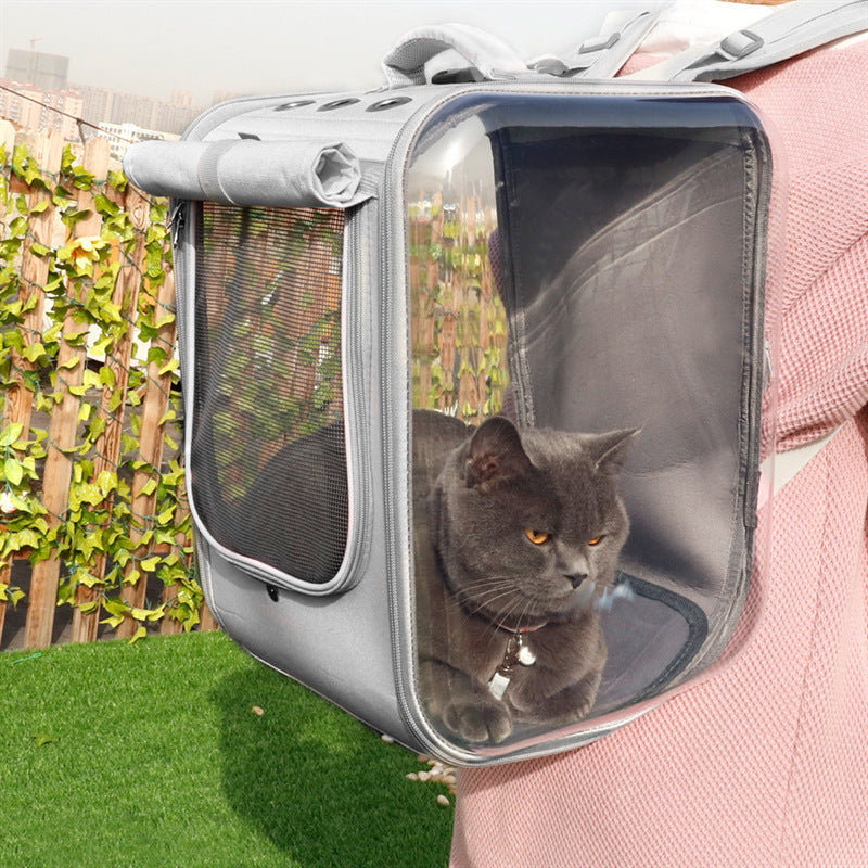 Pet Cat Carrier Backpack Breathable Cat Travel Outdoor Shoulder Bag
