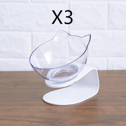 Non Slip Double Cat Bowl With Raised Stand