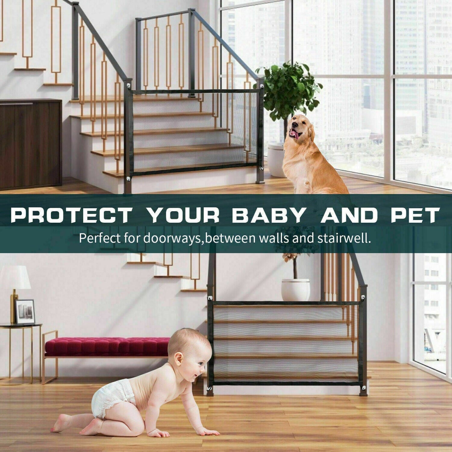 Pets Dog Cat Baby Safety Gate
