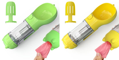 Pet Water Bottle Feeder Bowl Garbage Bag Storage