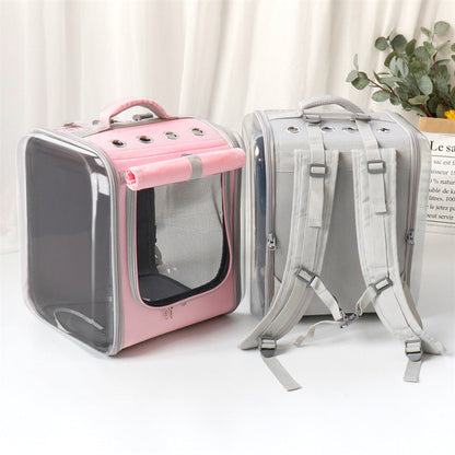 Pet Cat Carrier Backpack Breathable Cat Travel Outdoor Shoulder Bag