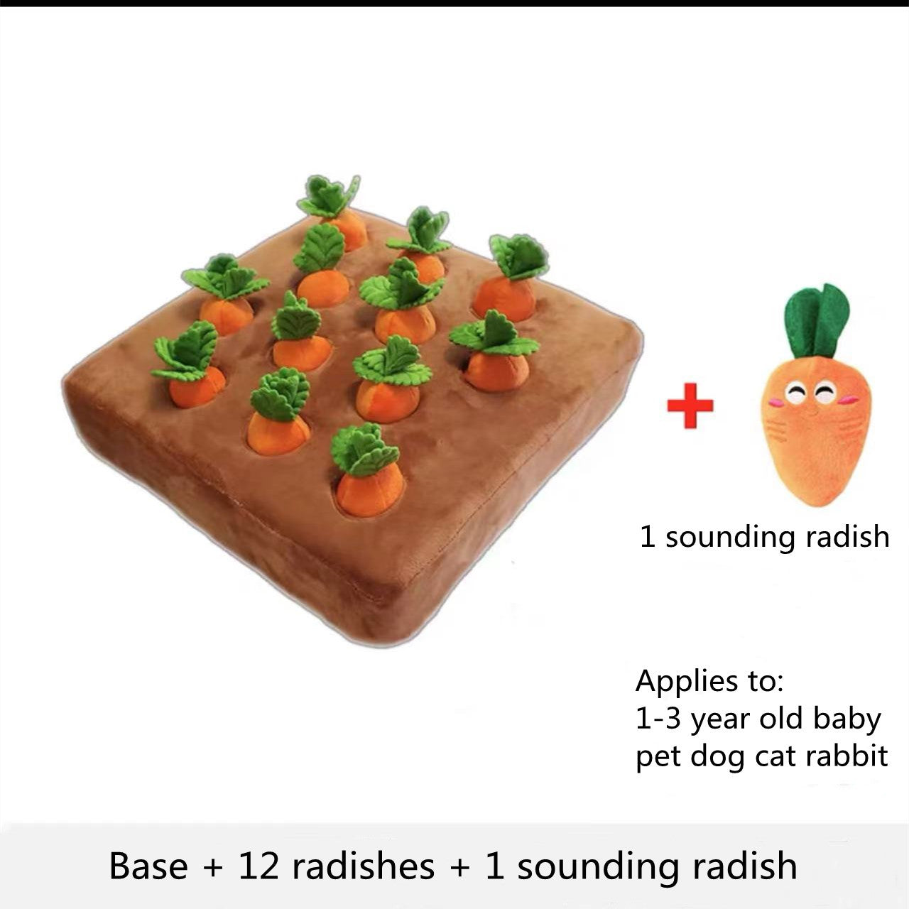 Pet Dog Toys Carrot Plush Toy Vegetable Chew Toy For Dogs